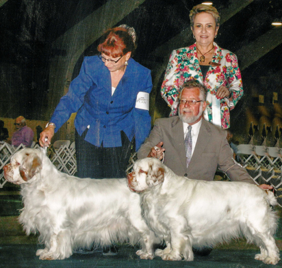 Clumburnes Kennels, Bilinda & Greg Osburne, specialize in top show Clumber Spaniels that also excell as upland bird dogs 